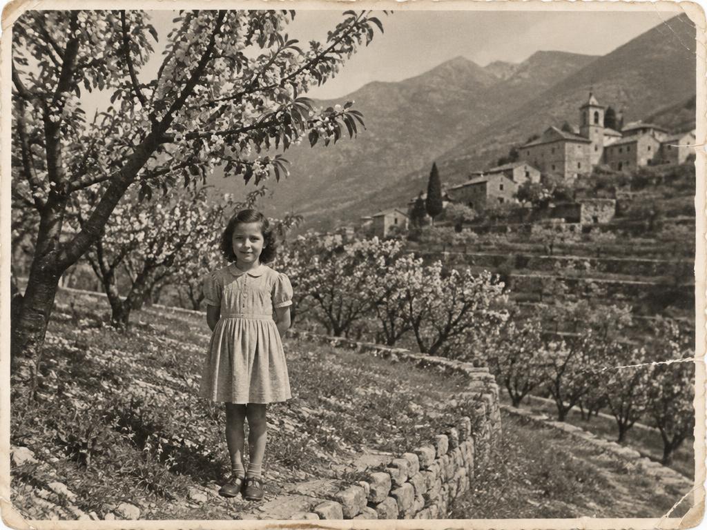 María entre los cerezos